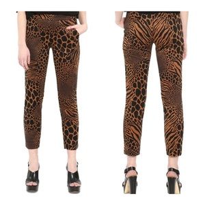 MICHAEL KORS | Animal-Print Pull-On Pants Small